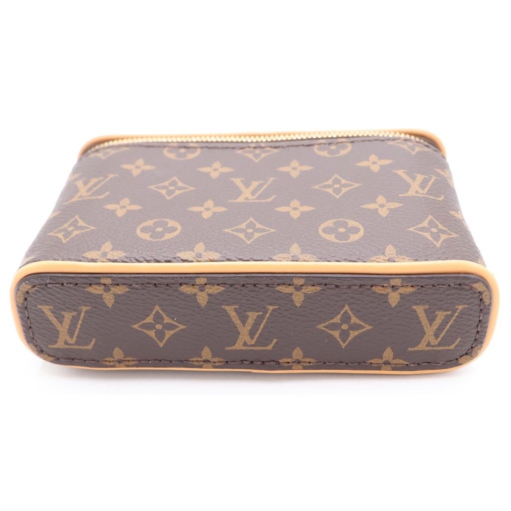 Louis Vuitton Monogram Nice View Tee Pouch Mini Bag Case Brown Leather Gold — view 4