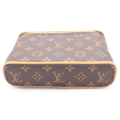 Louis Vuitton Monogram Nice View Tee Pouch Mini Bag Case Brown Leather Gold — view 4