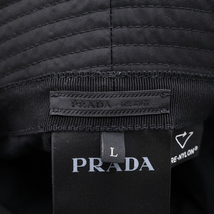 Prada Triangle Logo Bucket Hat Black — view 7
