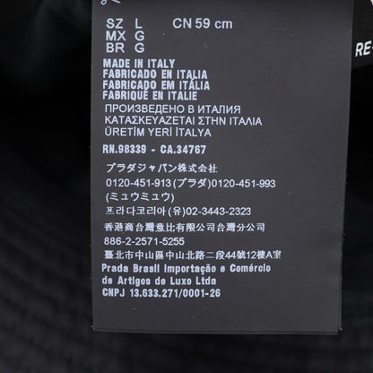 Prada Triangle Logo Bucket Hat Black — view 8