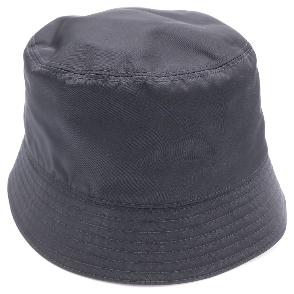 Prada Triangle Logo Bucket Hat Black — view 2
