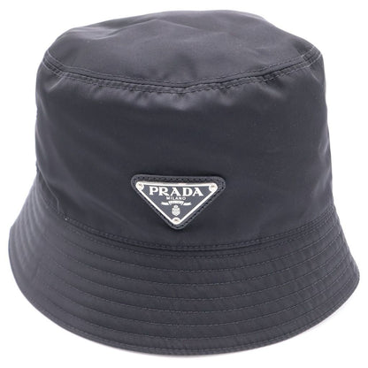Prada Triangle Logo Bucket Hat Black — view 4