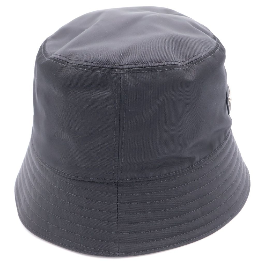 Prada Triangle Logo Bucket Hat Black — view 3