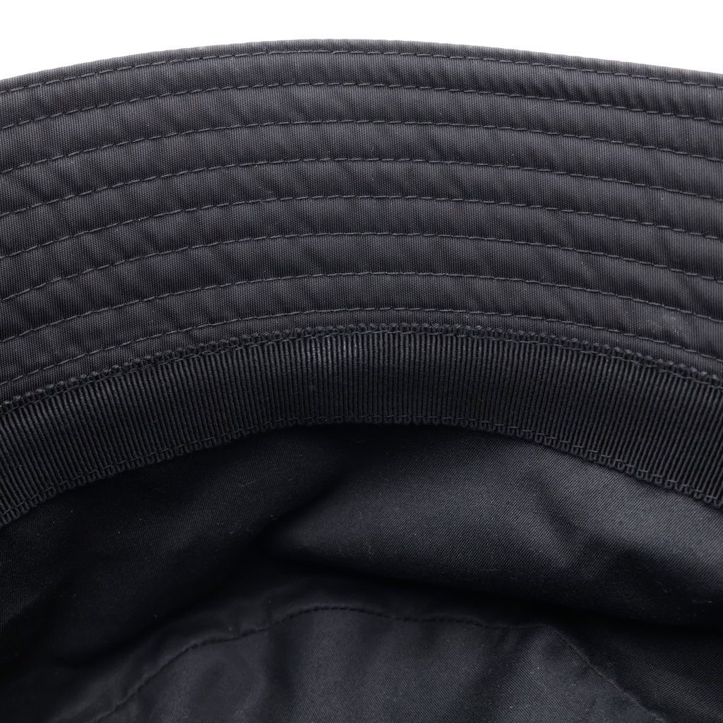 Prada Triangle Logo Bucket Hat Black — view 6