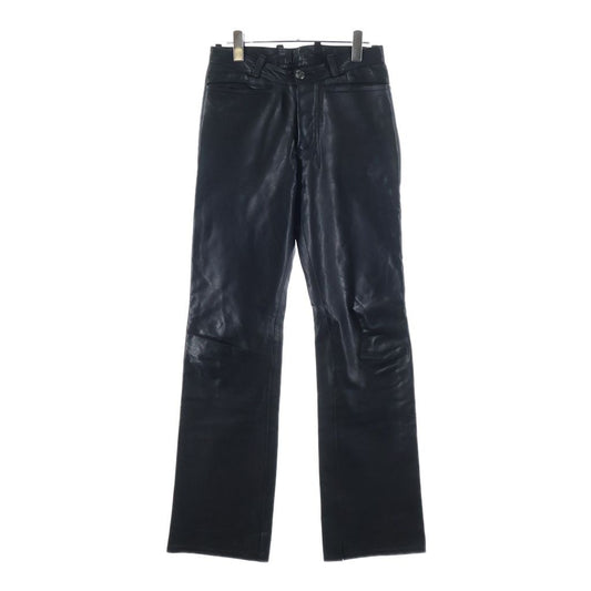 Chrome Hearts Vintage Floral Button Leather Straight Pants Ludo Flo Ralbutton