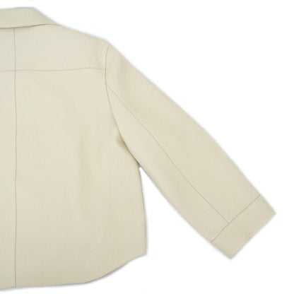Hermes Short Jacket Washed Deerskin 38 Beige Sable Leather — view 8
