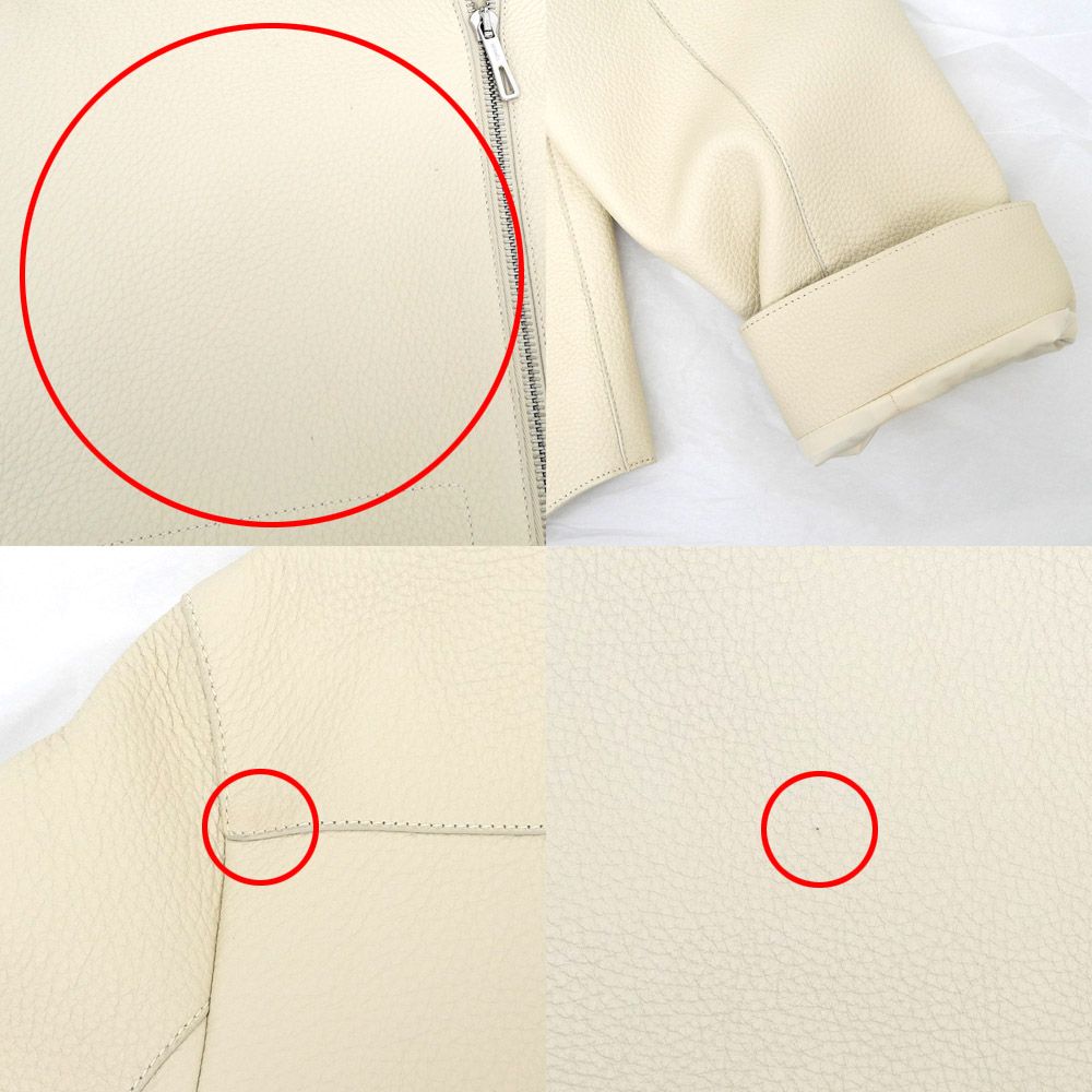 Hermes Short Jacket Washed Deerskin 38 Beige Sable Leather — view 9