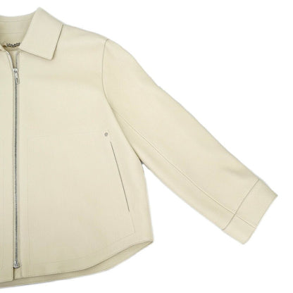 Hermes Short Jacket Washed Deerskin 38 Beige Sable Leather — view 4