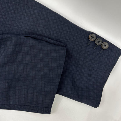 Louis Vuitton Iqe Vintage Navy Check Tailored Jacket 52 — view 9