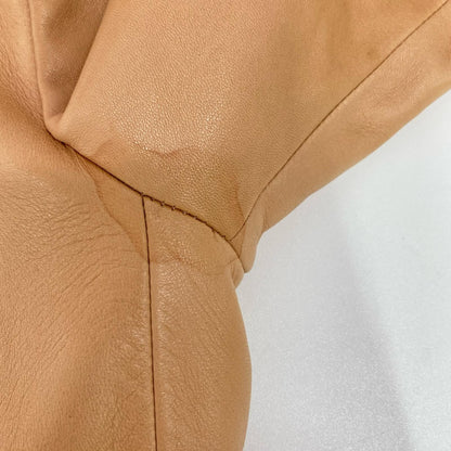 Gucci Beige Logo Button Lambskin Jacket 36 — view 9
