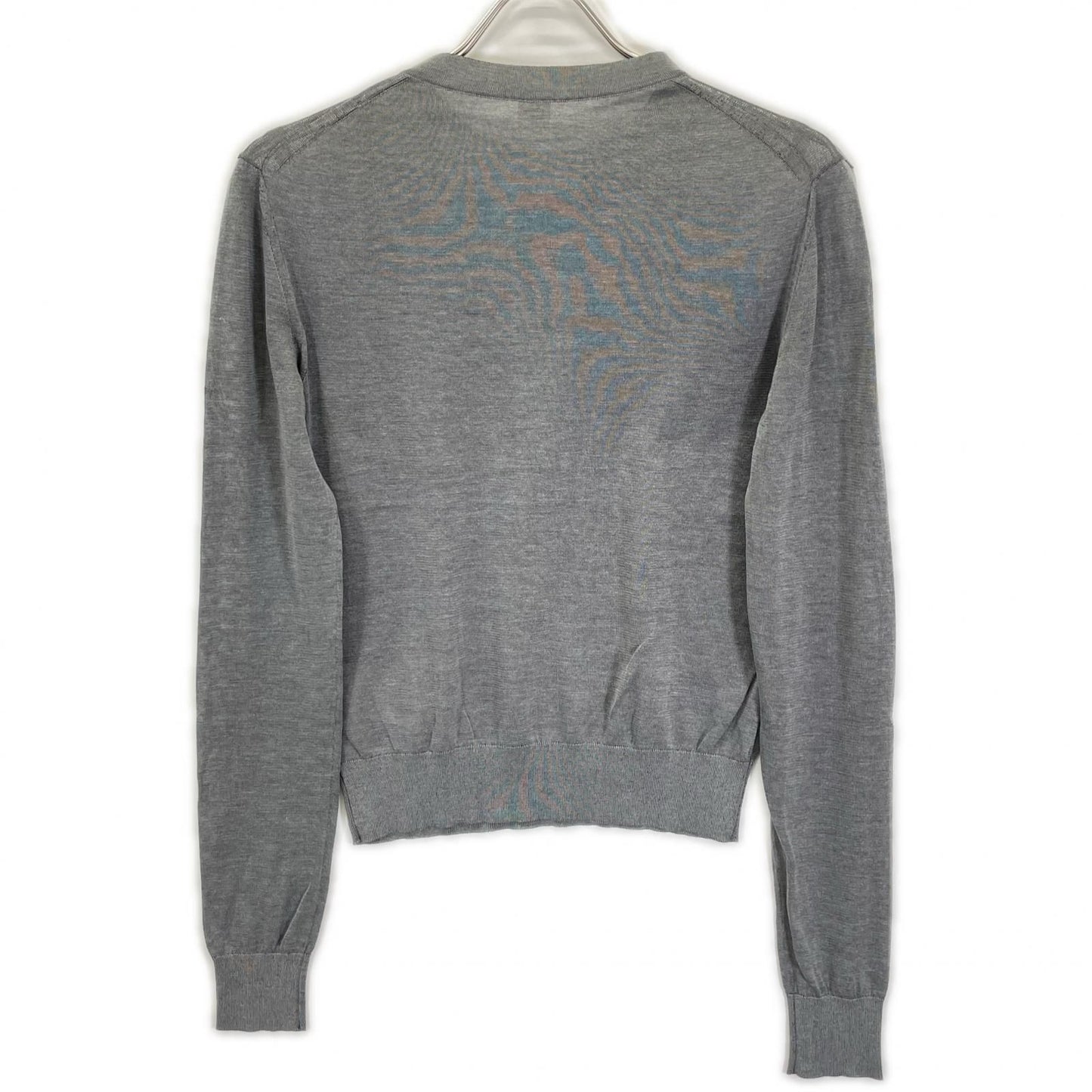Hermes 5 DJ Carre Shu Cotton Silk Heige Dilib Knit 34 Sweater — view 2