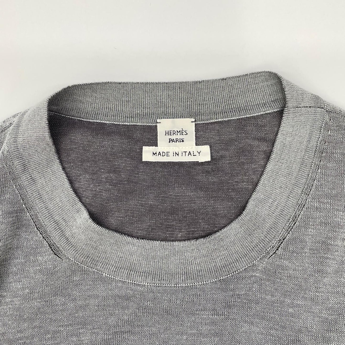 Hermes 5 DJ Carre Shu Cotton Silk Heige Dilib Knit 34 Sweater — view 6