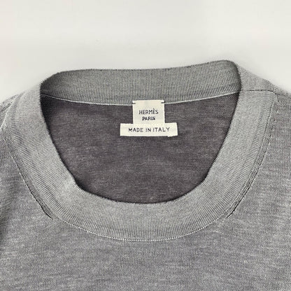 Hermes 5 DJ Carre Shu Cotton Silk Heige Dilib Knit 34 Sweater — view 6