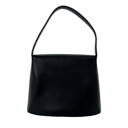 Dior Vintage CD Logo Leather Handbag Mini Tote Black — view 3