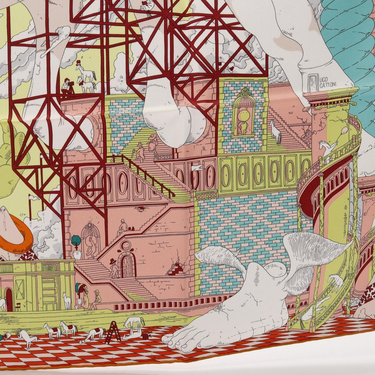 Hermes Scarf Carre 90 Hippopolis Silk — view 7