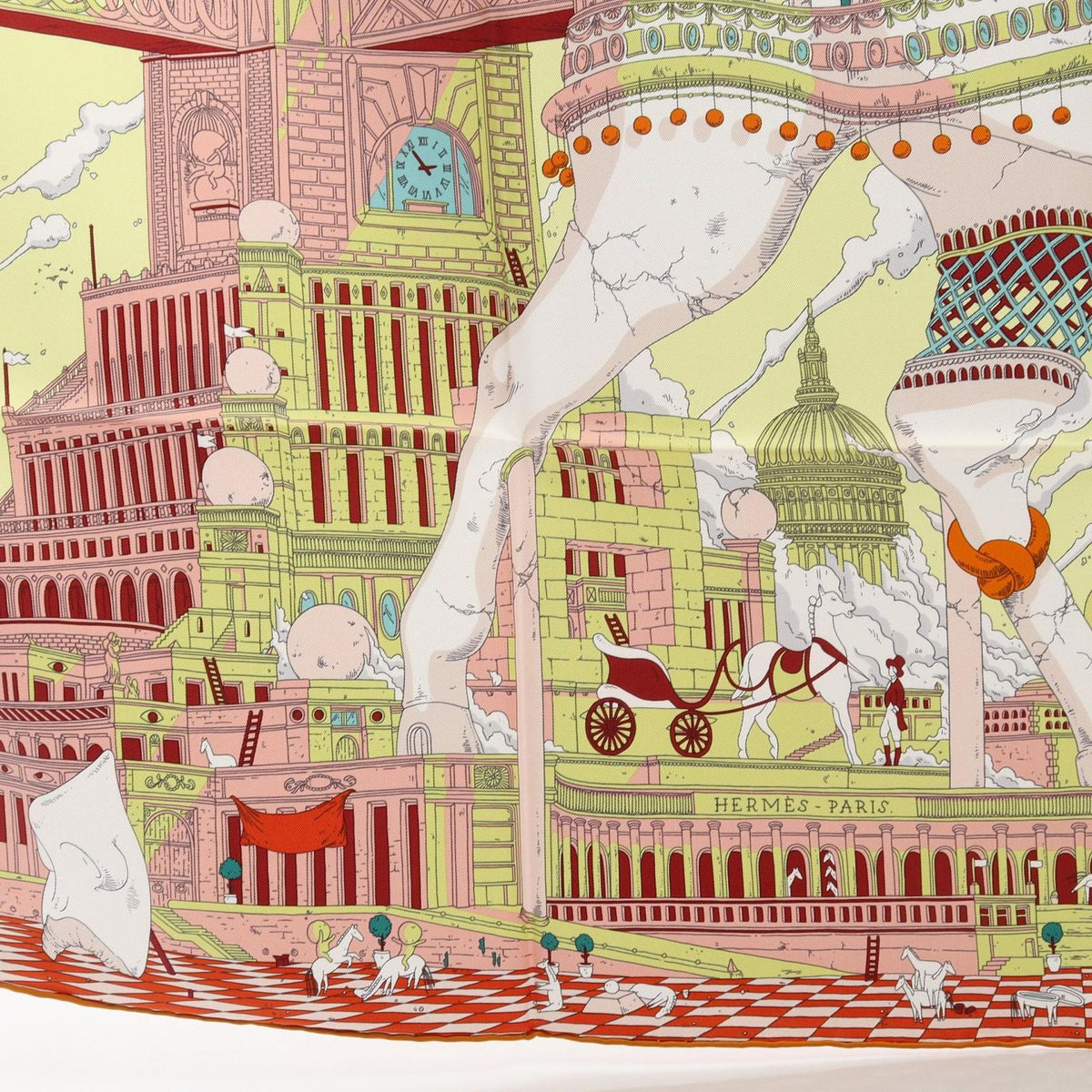 Hermes Scarf Carre 90 Hippopolis Silk — view 6