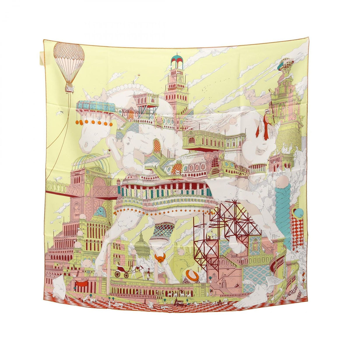 Hermes Scarf Carre 90 Hippopolis Silk