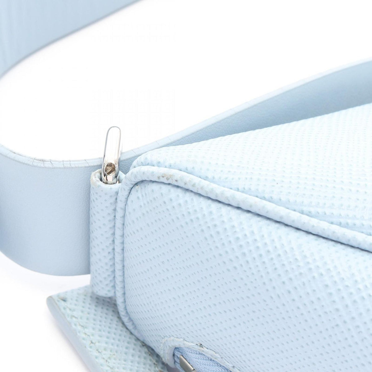 Prada Shoulder Bag Saffiano Cuir Light Blue Saffiano Leather Triangle — view 7