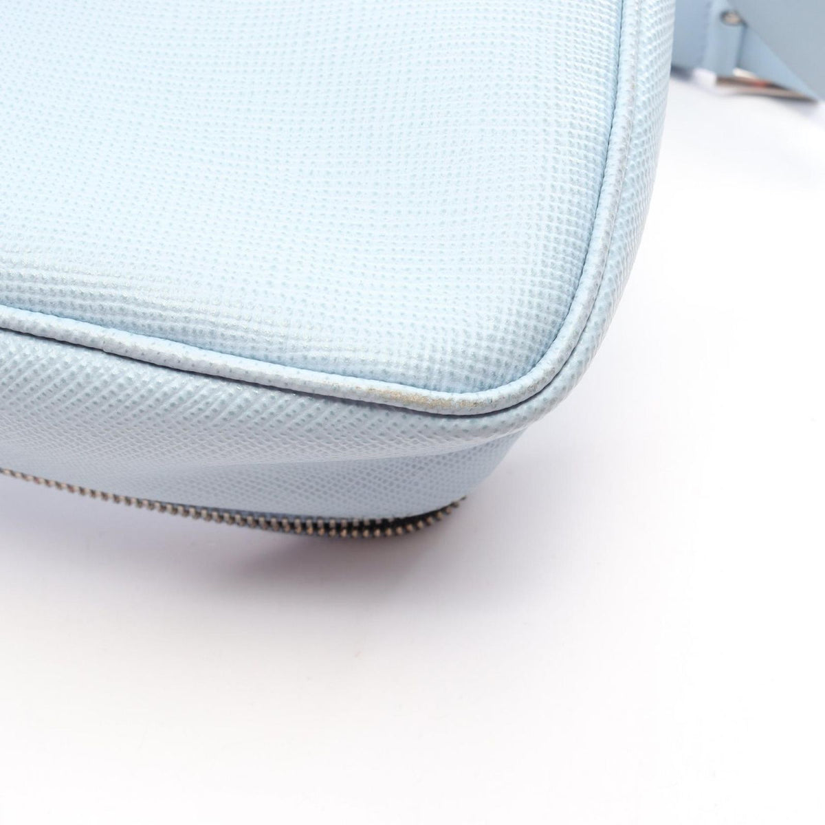 Prada Shoulder Bag Saffiano Cuir Light Blue Saffiano Leather Triangle — view 6