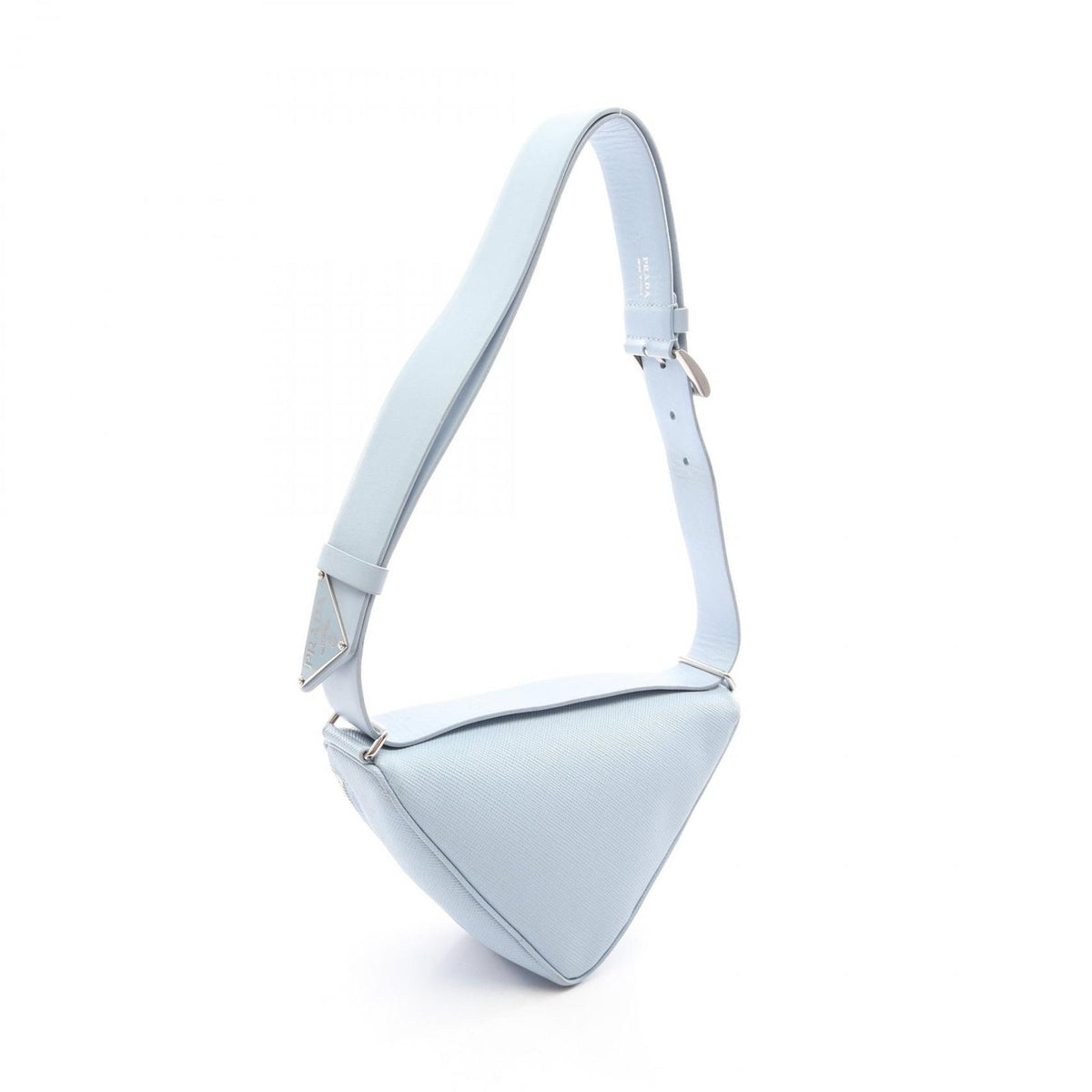 Prada Shoulder Bag Saffiano Cuir Light Blue Saffiano Leather Triangle — view 2
