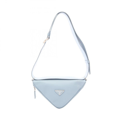Prada Shoulder Bag Saffiano Cuir Light Blue Saffiano Leather Triangle