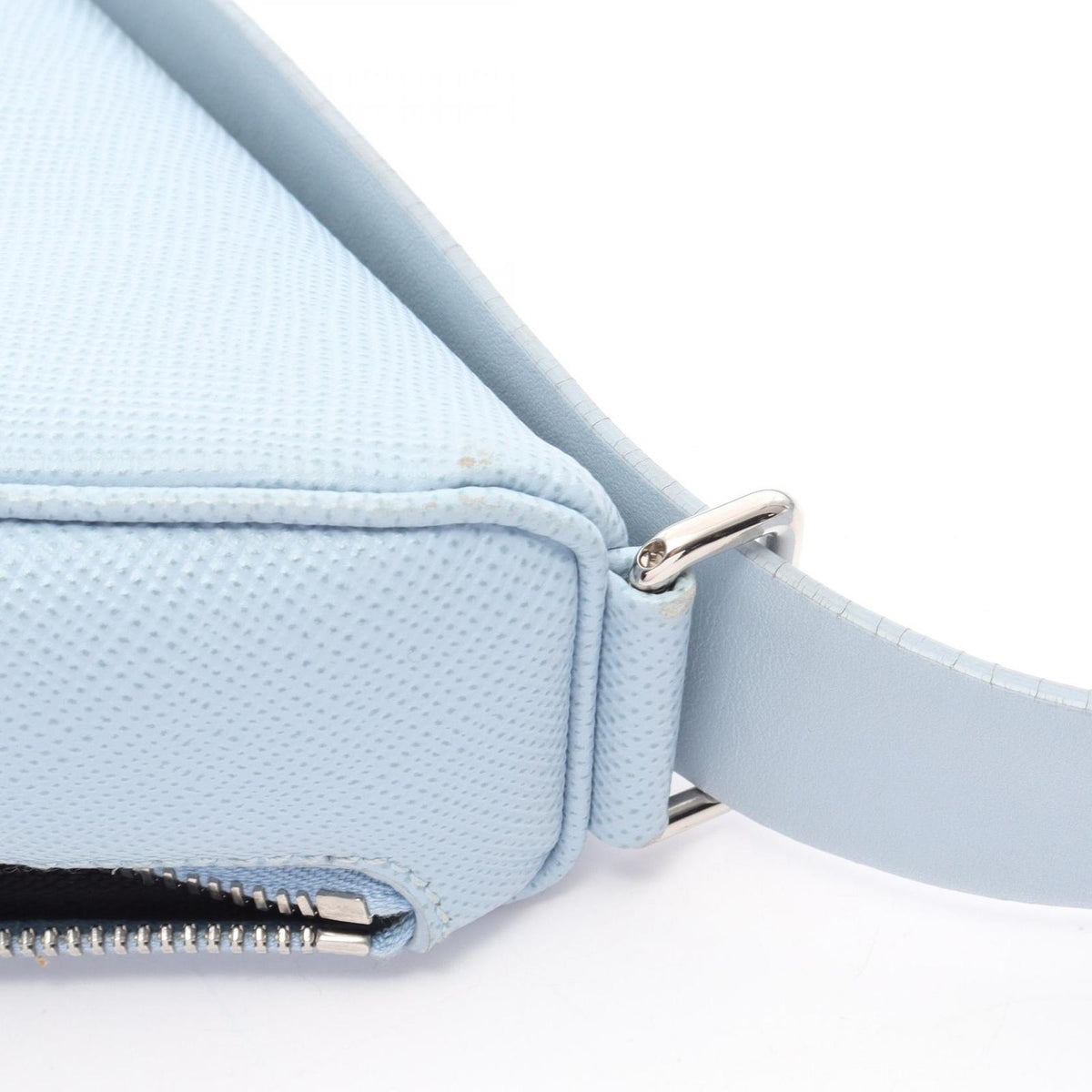 Prada Shoulder Bag Saffiano Cuir Light Blue Saffiano Leather Triangle — view 8