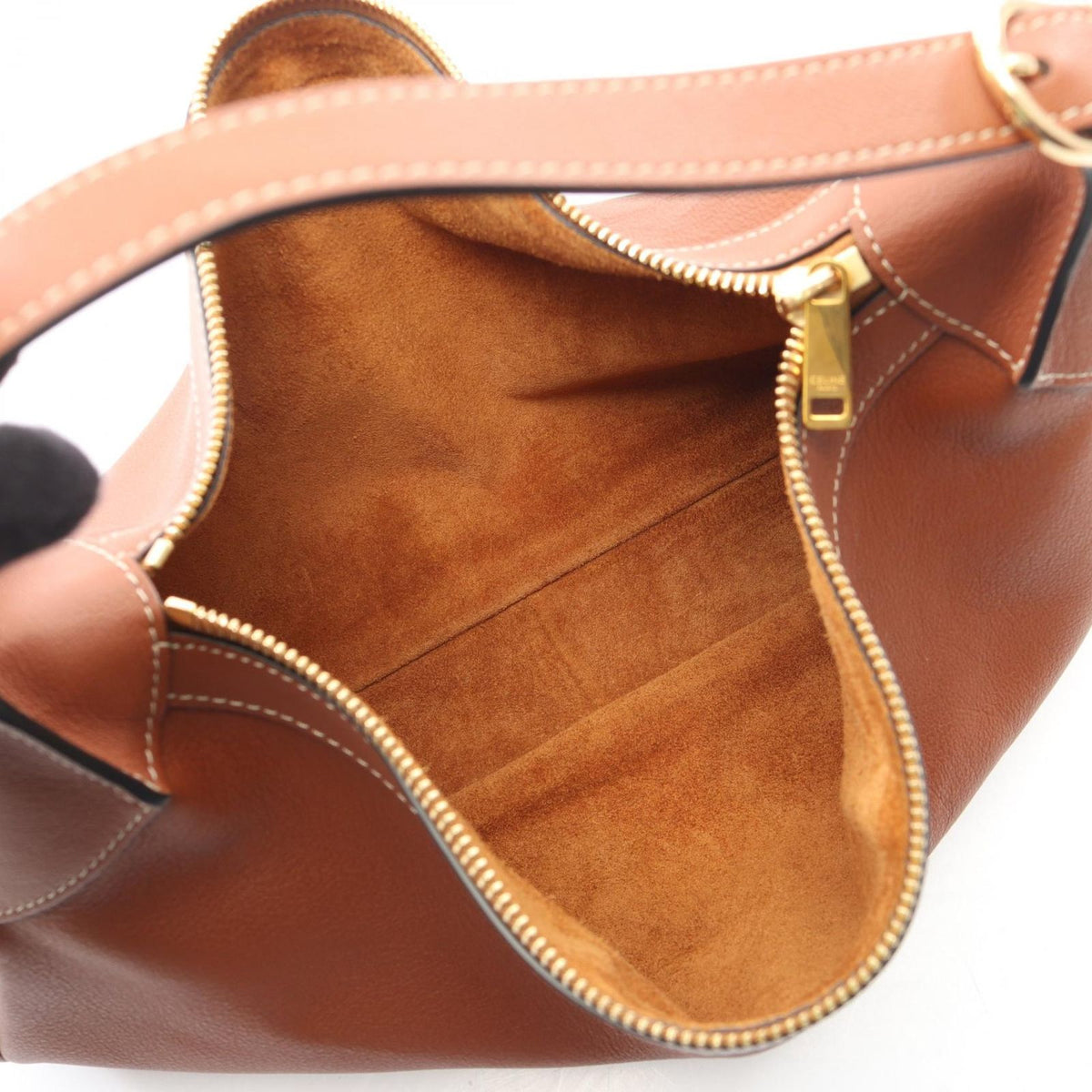 Celine Handbag Romy Medium Brown Leather — view 3