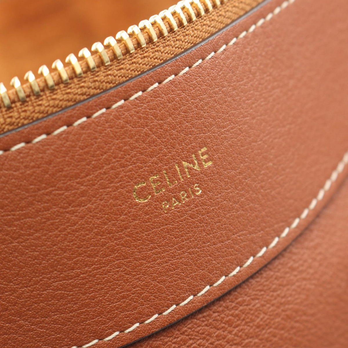 Celine Handbag Romy Medium Brown Leather — view 4