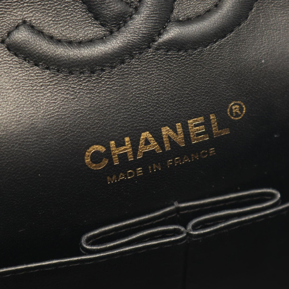 Chanel Shoulder Bag Quilted Double Flap Black Lambskin Chain — view 4