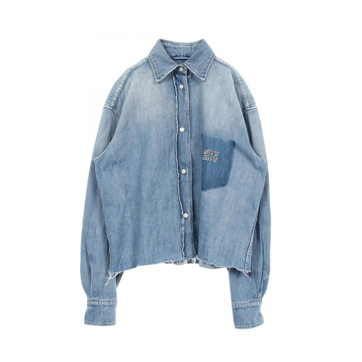 Miu Miu Washed Denim Cotton Shirt