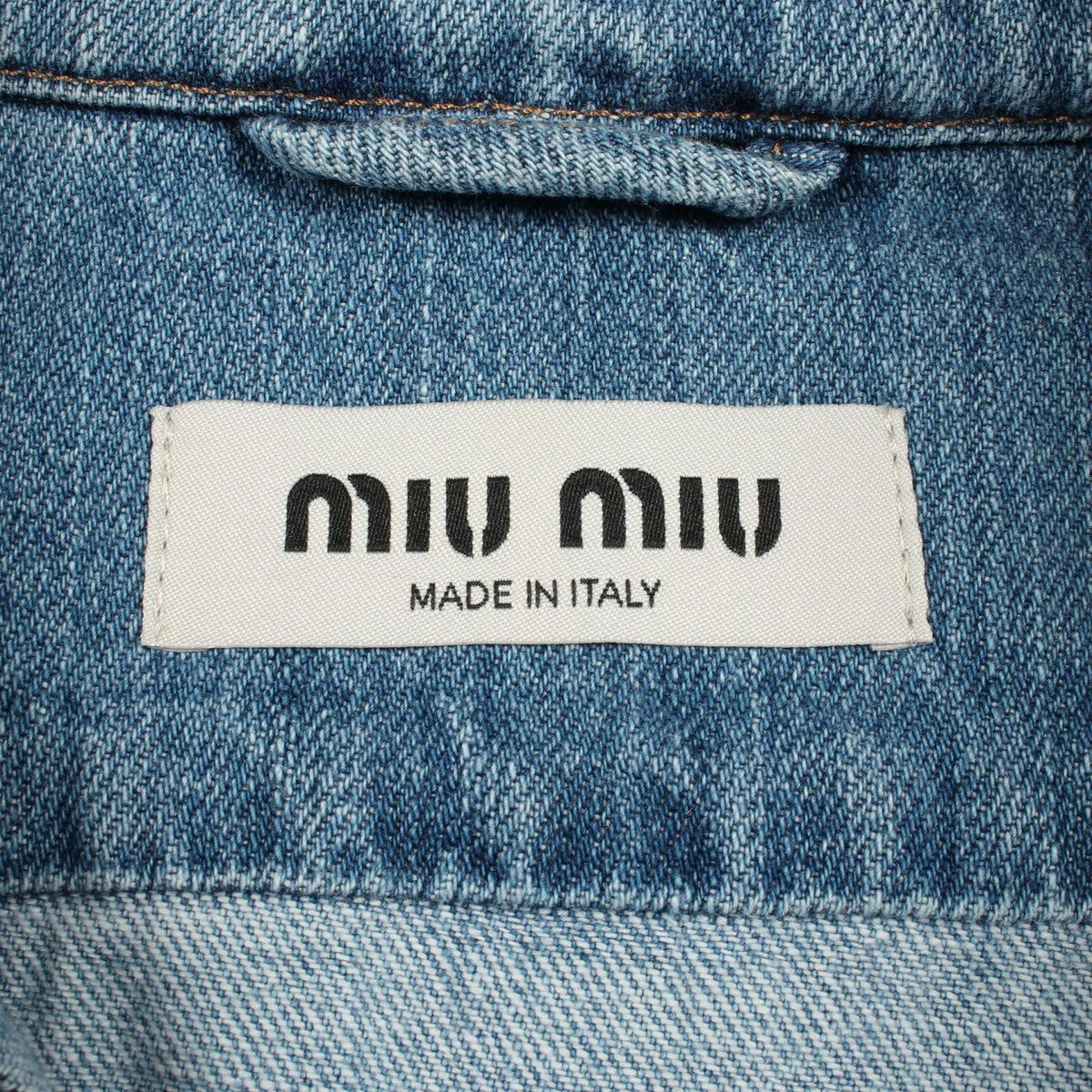 Miu Miu Washed Denim Cotton Shirt — view 3
