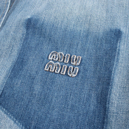 Miu Miu Washed Denim Cotton Shirt — view 5