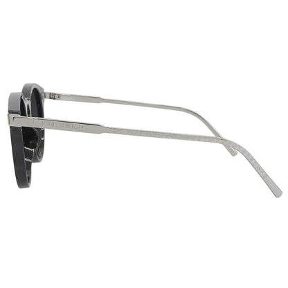 Louis Vuitton LV Rise Round Monogram Sunglasses Black Silver Eyewear — view 4