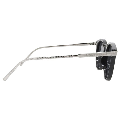 Louis Vuitton LV Rise Round Monogram Sunglasses Black Silver Eyewear — view 3