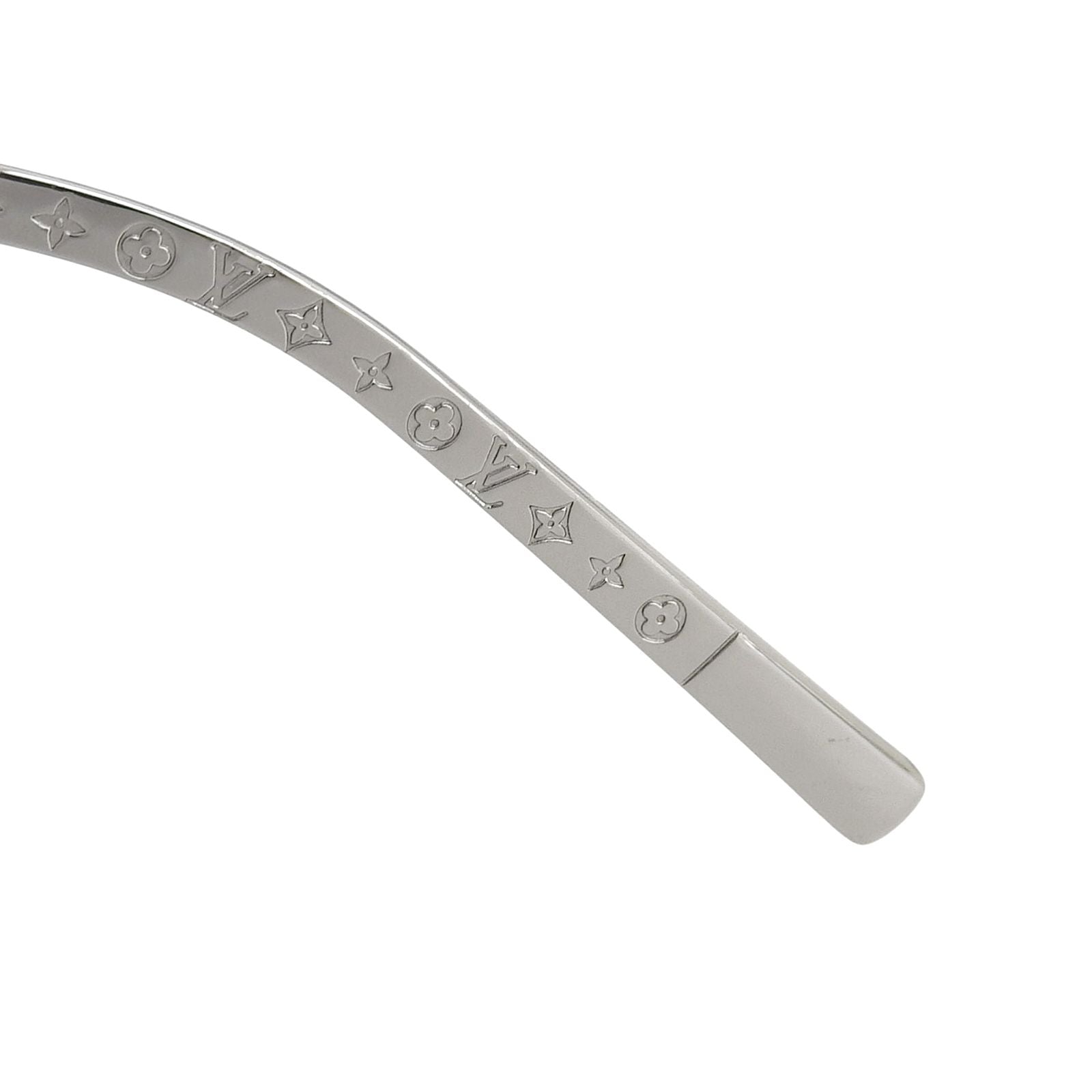 Louis Vuitton LV Rise Round Monogram Sunglasses Black Silver Eyewear — view 8