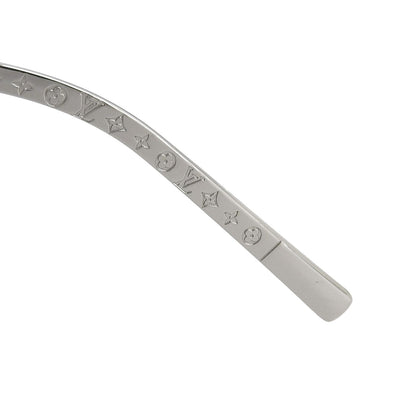 Louis Vuitton LV Rise Round Monogram Sunglasses Black Silver Eyewear — view 8
