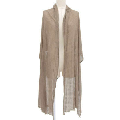 Hermes Cotton 100% All Pattern Knitted Scarf Shawl Brown — view 3