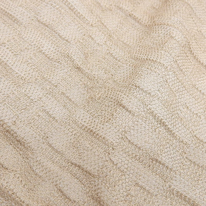 Hermes Cotton 100% All Pattern Knitted Scarf Shawl Brown — view 9