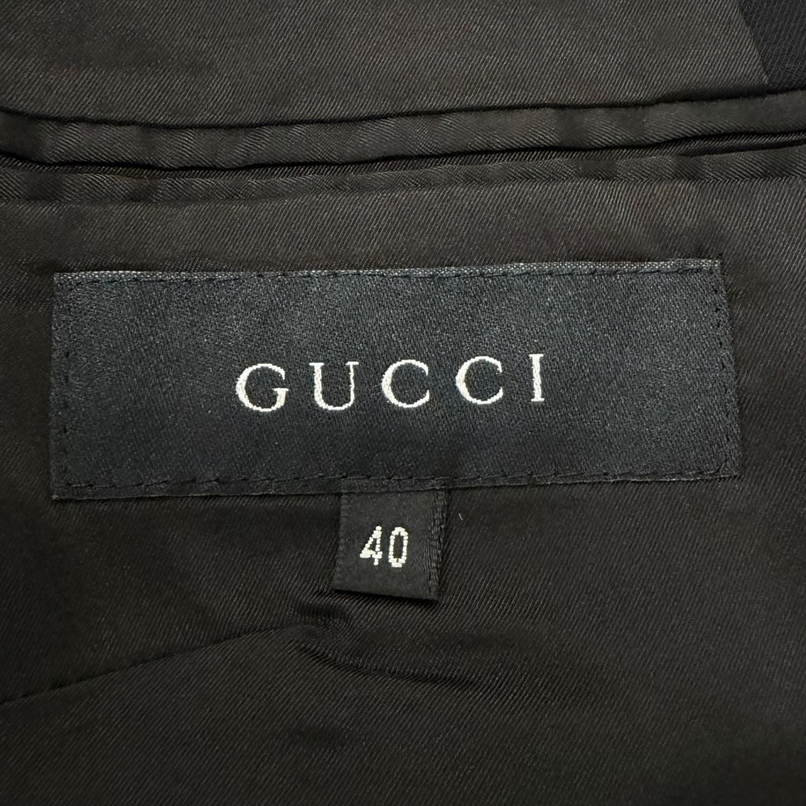 Gucci Era Lambskin Single Tailored Jacket Blazer Black 40 — view 8
