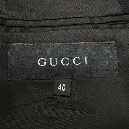 Gucci Era Lambskin Single Tailored Jacket Blazer Black 40 — view 8