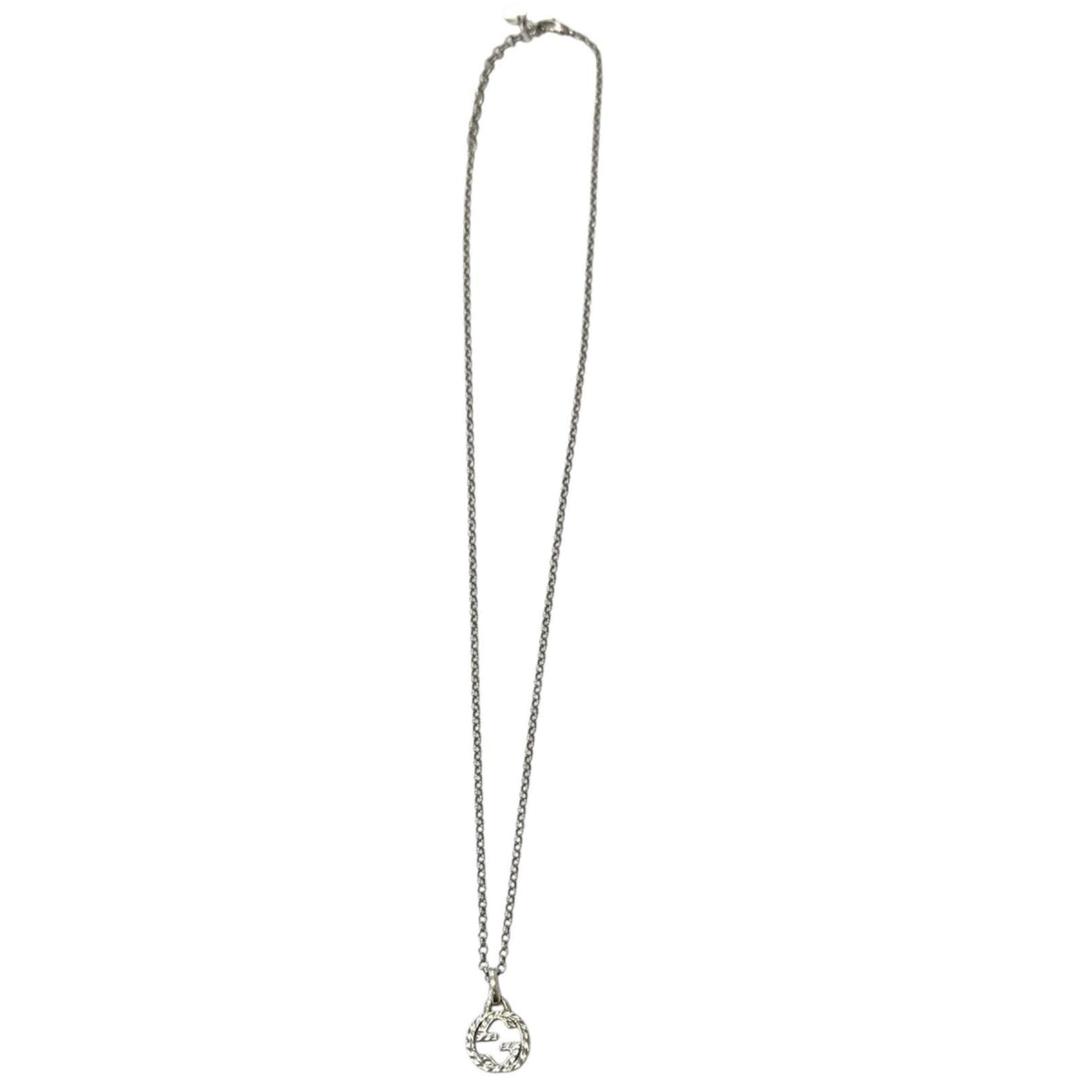 Gucci Interlocking G Arabesque Chain Necklace Silver — view 3