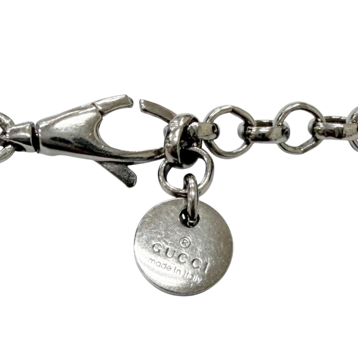 Gucci Interlocking G Arabesque Chain Necklace Silver — view 6