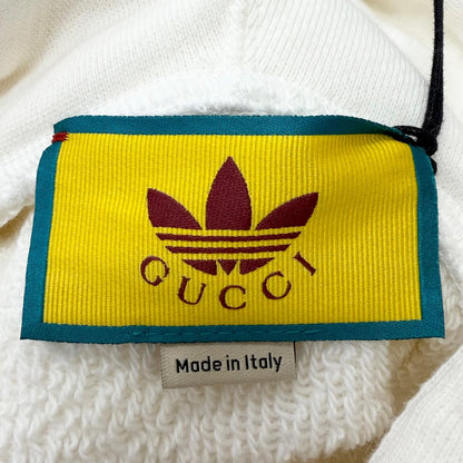 Gucci Adidas Trefoil Arch Logo Pullover Hoodie Ivory — view 6