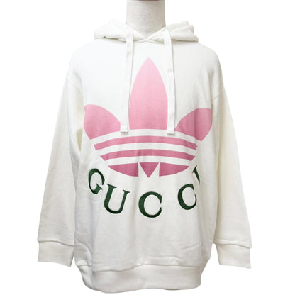 Gucci Adidas Trefoil Arch Logo Pullover Hoodie Ivory