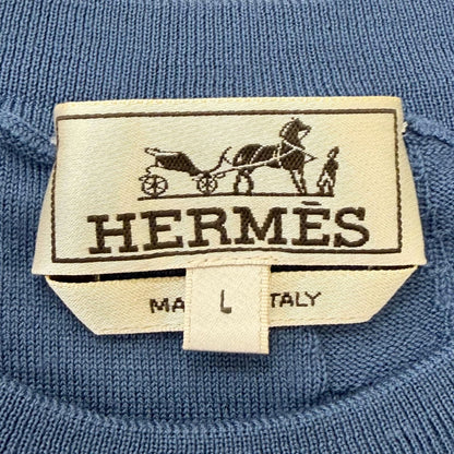 Hermes Fragmon Equestre Integral Wool Sweater Light Blue — view 5