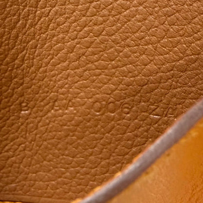 Hermes Ever Color Clou de Selle Leather Card Case Apricot Gold — view 9