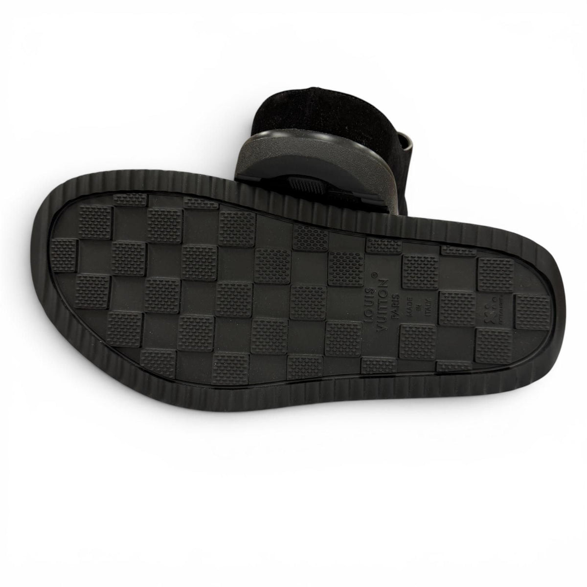 Louis Vuitton Suede Leather Noir LV Easy Sandals 7 — view 5