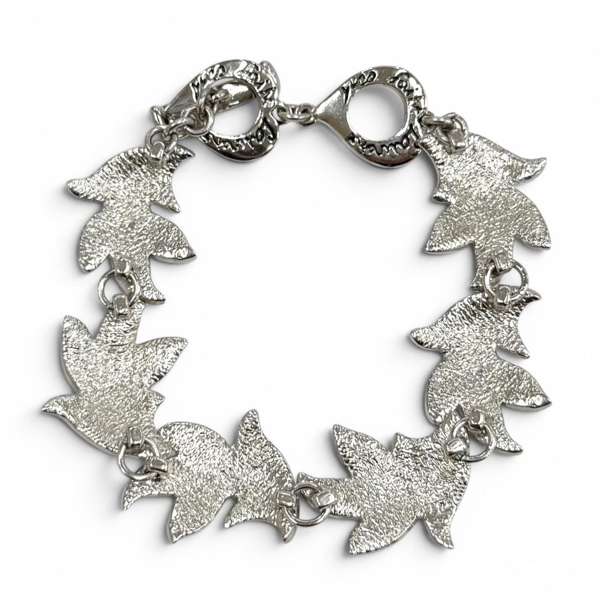 Saint Laurent Rhodium Heart Toggle Bracelet Silver — view 2