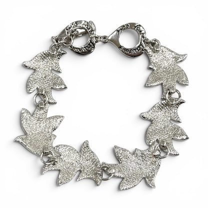Saint Laurent Rhodium Heart Toggle Bracelet Silver — view 2