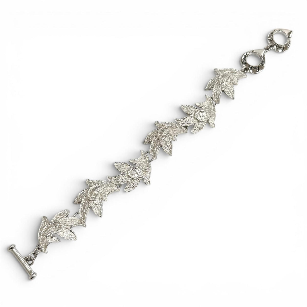 Saint Laurent Rhodium Heart Toggle Bracelet Silver — view 3